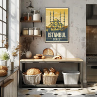 Istanbul Vintage Travel Poster with Bold Patriotic Vibe PosterGoat