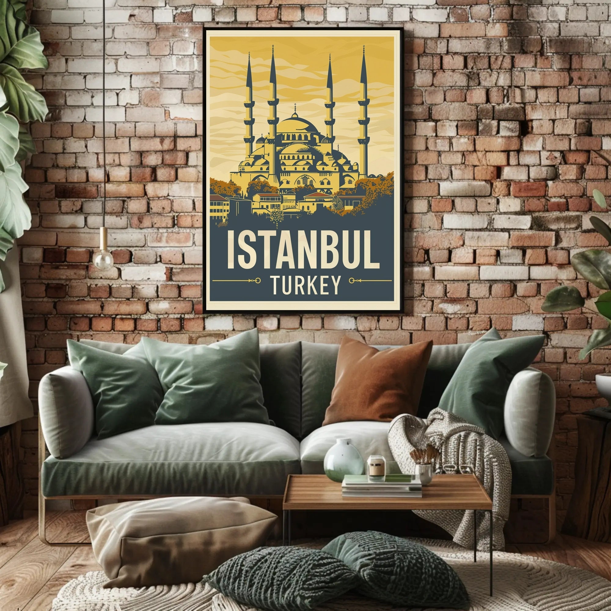 Istanbul Vintage Travel Poster with Bold Patriotic Vibe PosterGoat