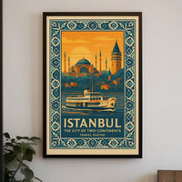 Istanbul's Allure on Two Continents Travel Poster PosterGoat