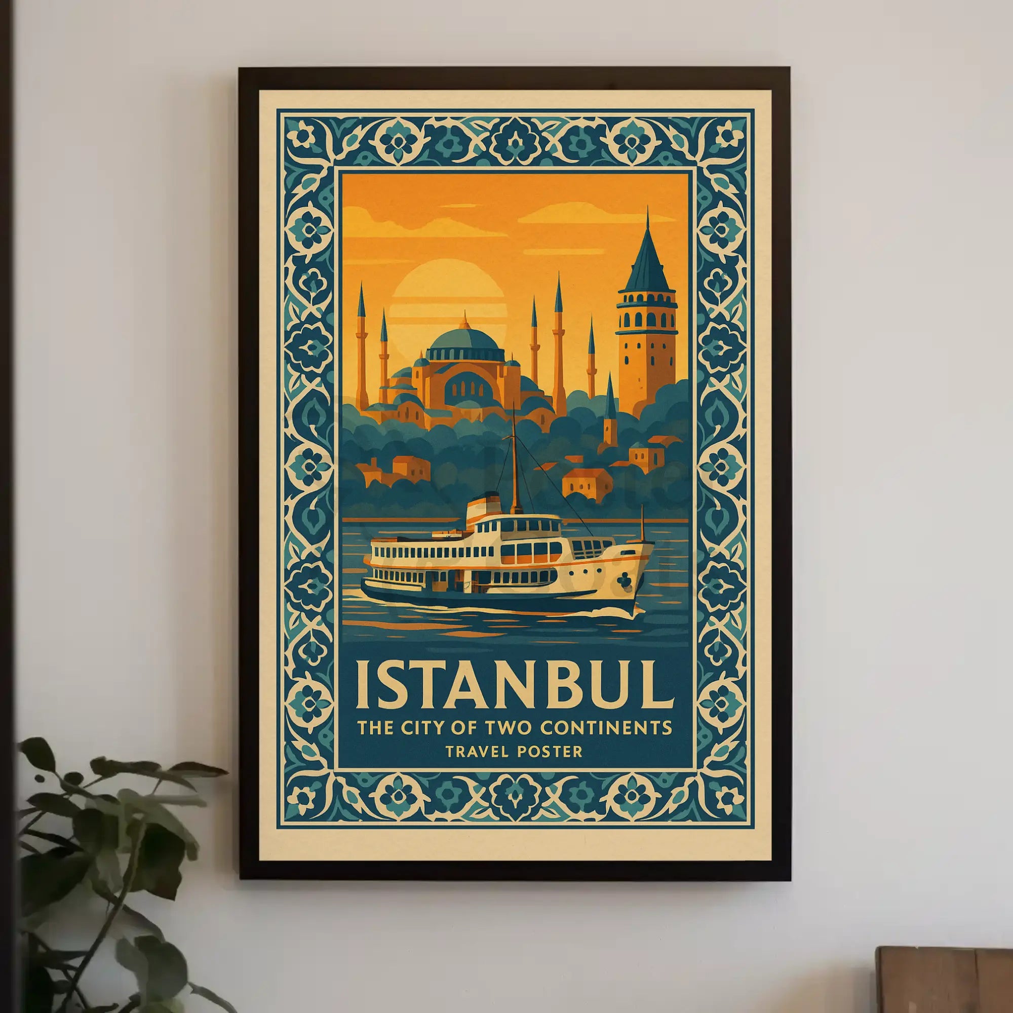 Istanbul's Allure on Two Continents Travel Poster PosterGoat