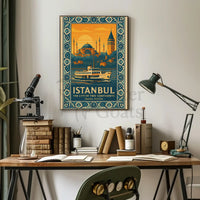 Istanbul's Allure on Two Continents Travel Poster PosterGoat