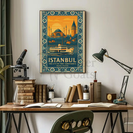 Istanbul's Allure on Two Continents Travel Poster PosterGoat