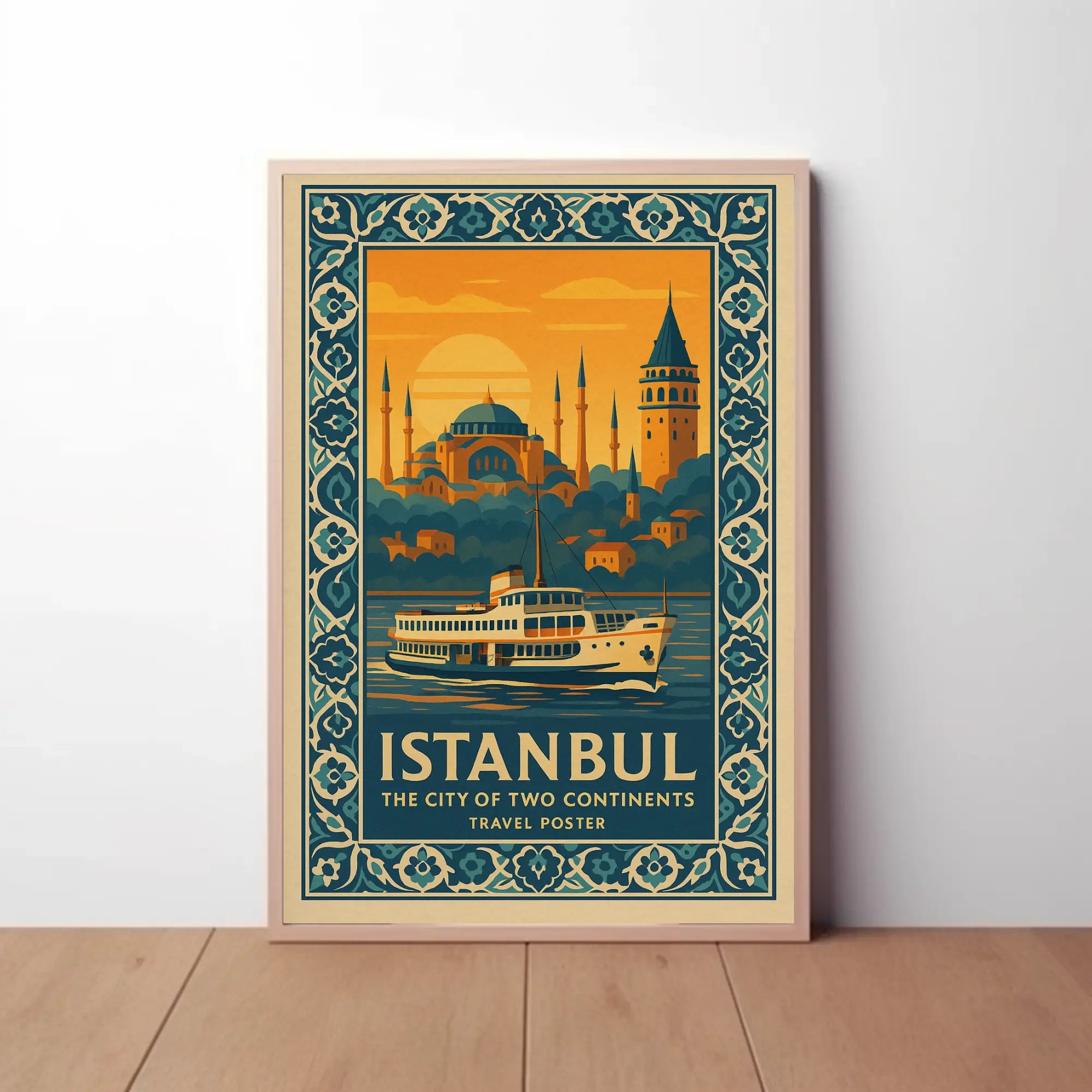 Istanbul's Allure on Two Continents Travel Poster PosterGoat