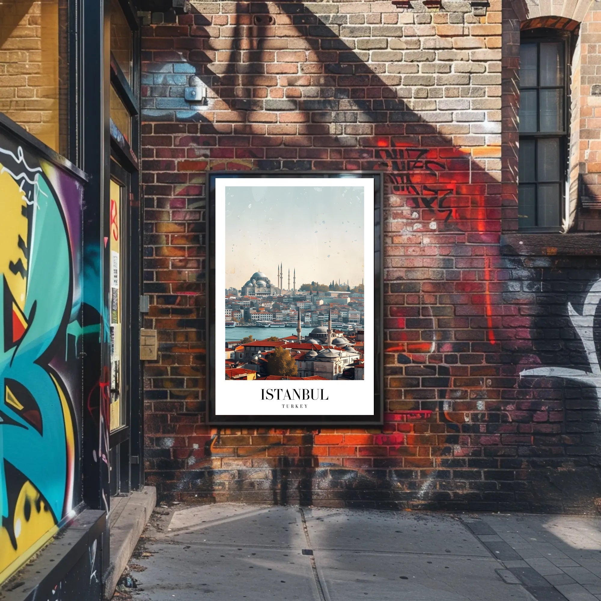 Istanbul's Iconic Skyline in Modern Photorealistic Cityscape Poster PosterGoat