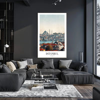 Istanbul's Iconic Skyline in Modern Photorealistic Cityscape Poster PosterGoat
