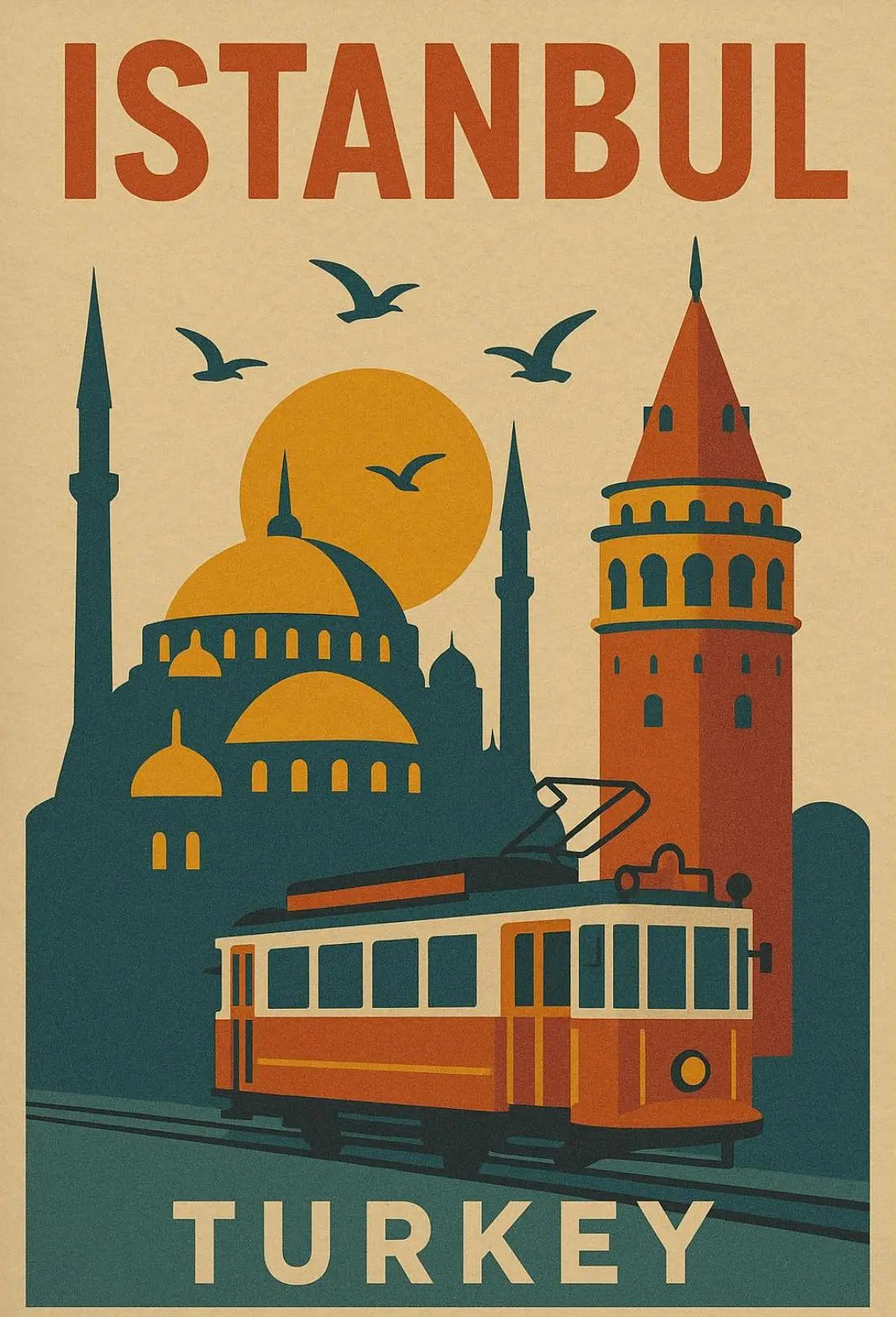 Istanbul's Legacy: Modern Meets Tradition Cultural Poster PosterGoat