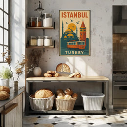Istanbul's Legacy: Modern Meets Tradition Cultural Poster PosterGoat