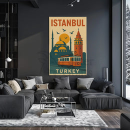 Istanbul's Legacy: Modern Meets Tradition Cultural Poster PosterGoat