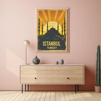 Istanbul's Sunset Silhouette Cultural Heritage Poster PosterGoat