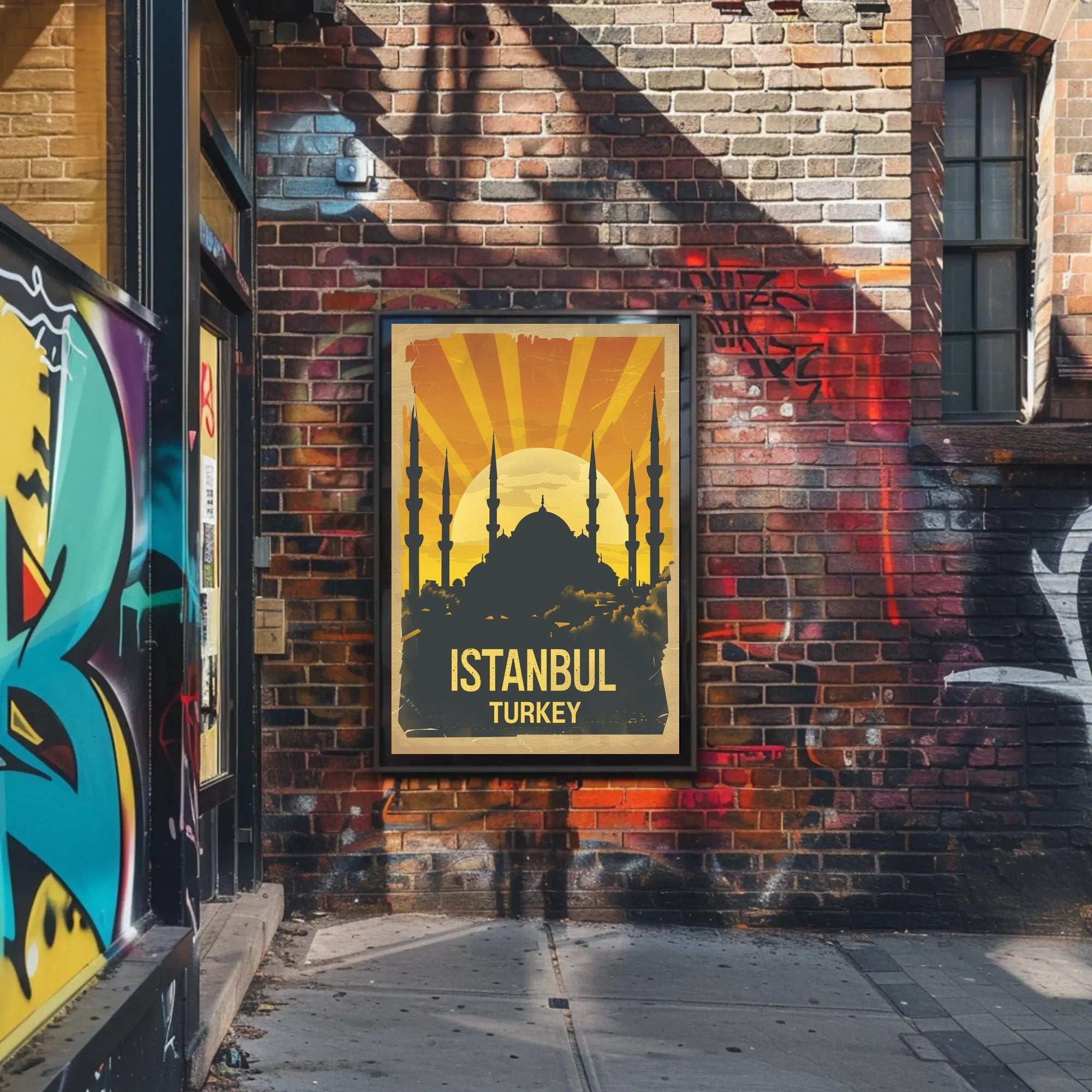 Istanbul's Sunset Silhouette Cultural Heritage Poster PosterGoat