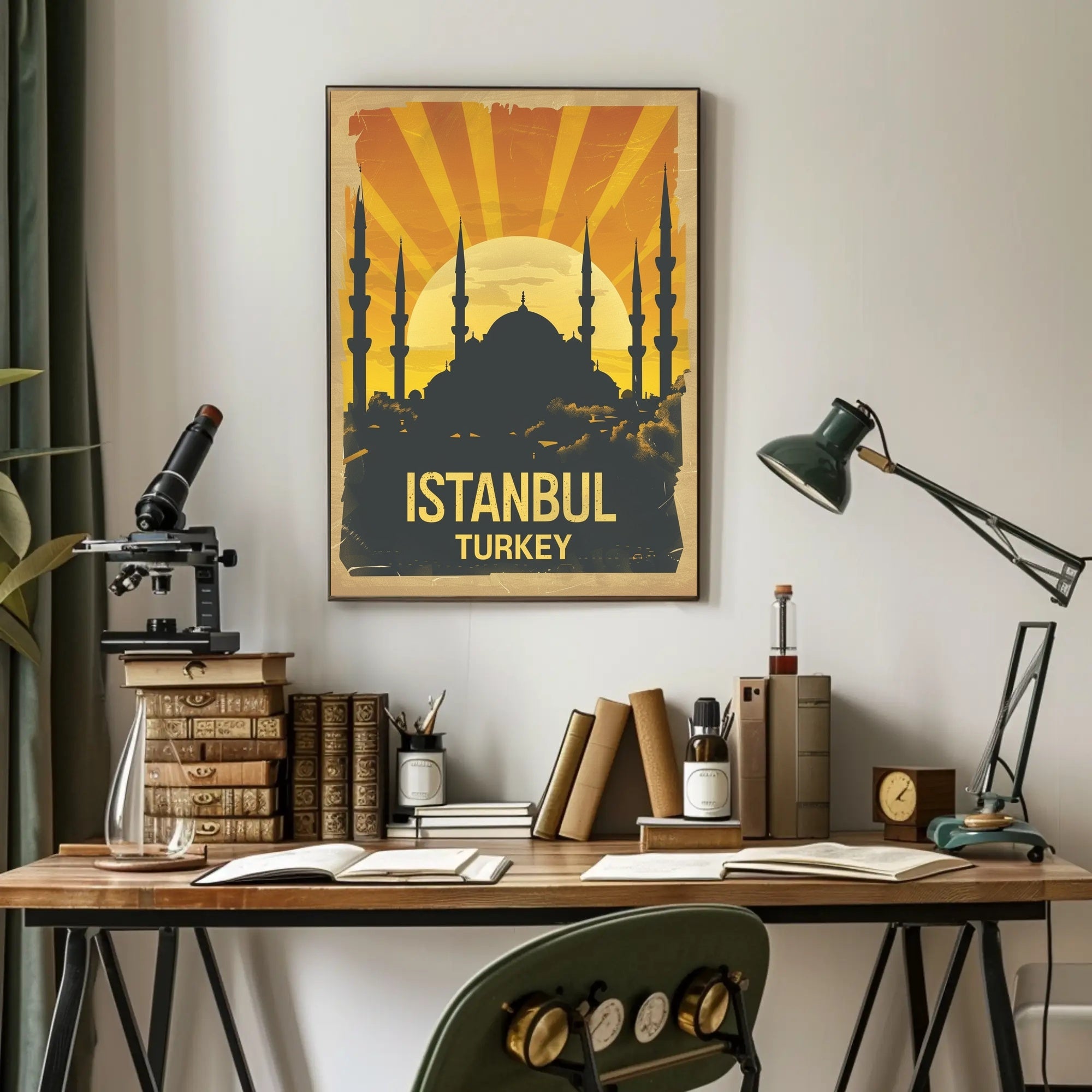 Istanbul's Sunset Silhouette Cultural Heritage Poster PosterGoat