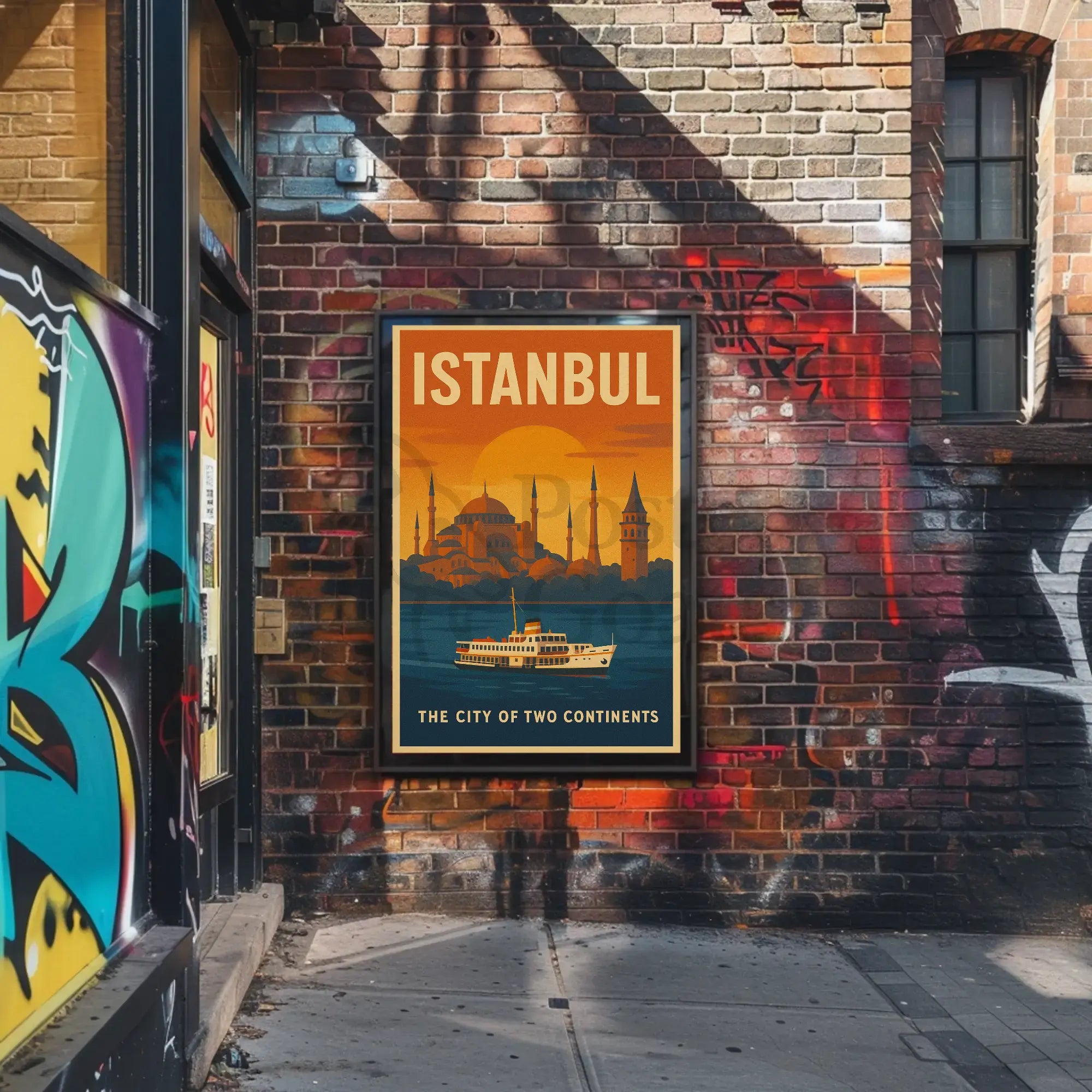 Istanbul's Timeless Beauty Retro Travel Poster PosterGoat