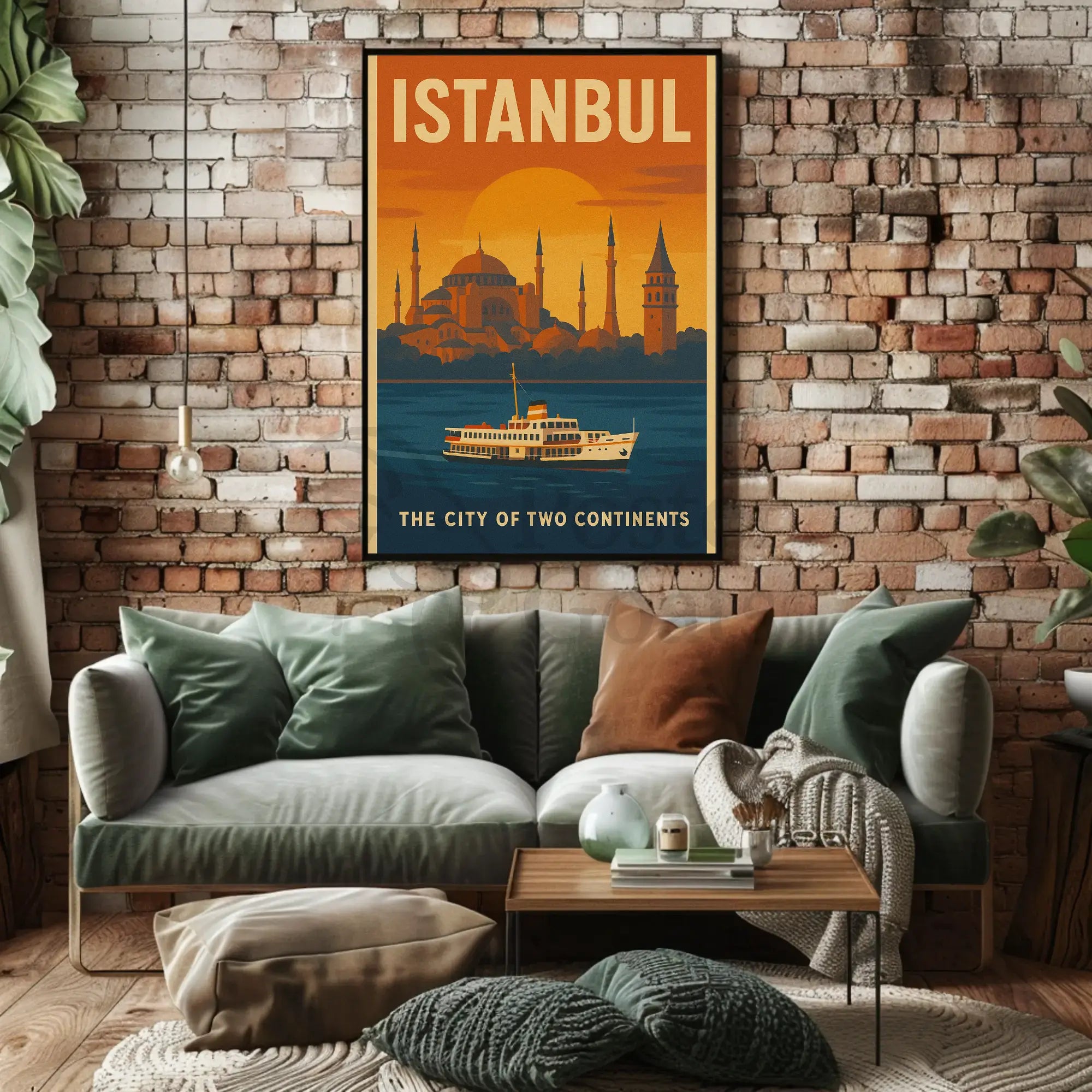 Istanbul's Timeless Beauty Retro Travel Poster PosterGoat