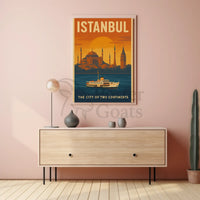 Istanbul's Timeless Beauty Retro Travel Poster PosterGoat