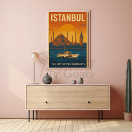 Istanbul's Timeless Beauty Retro Travel Poster PosterGoat