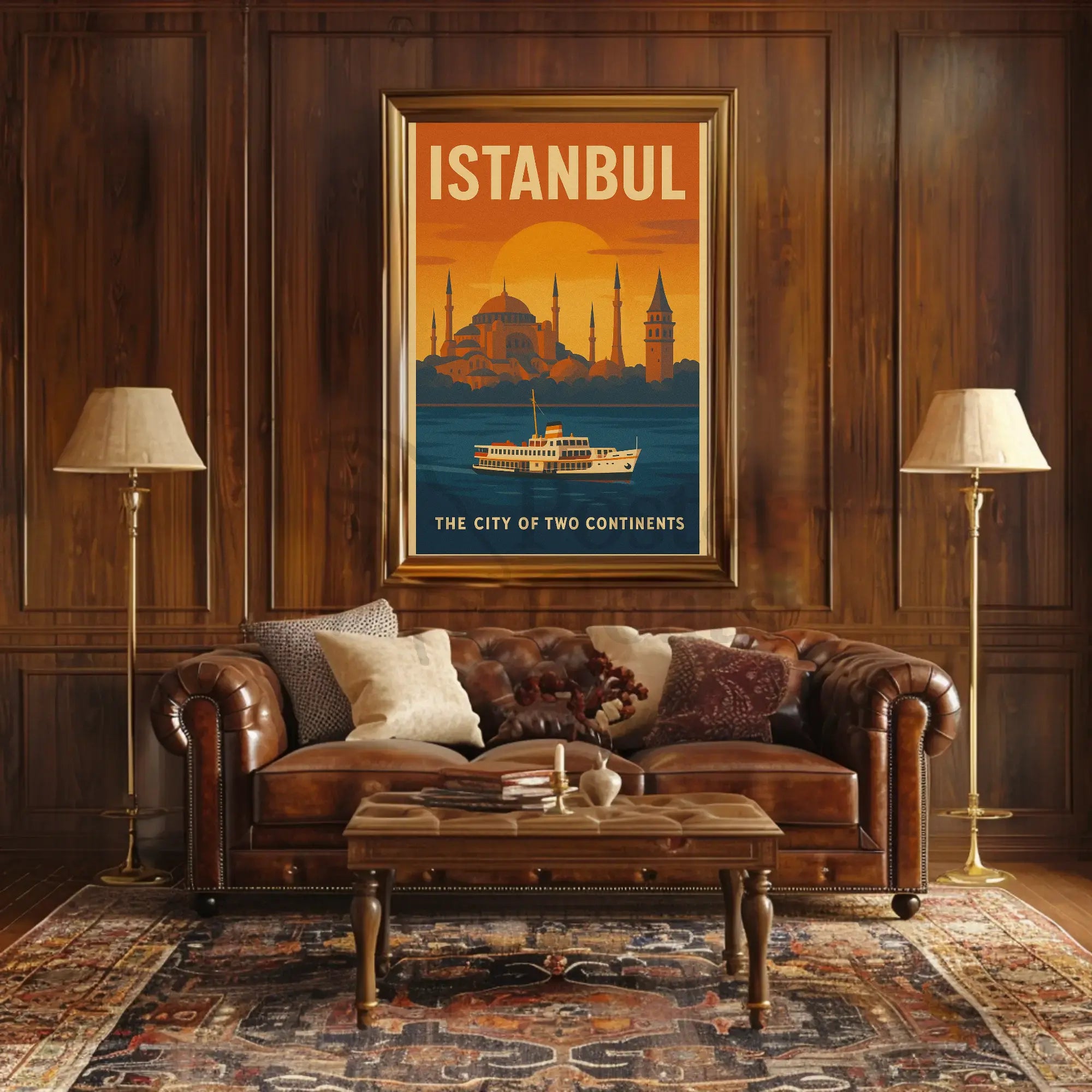 Istanbul's Timeless Beauty Retro Travel Poster PosterGoat
