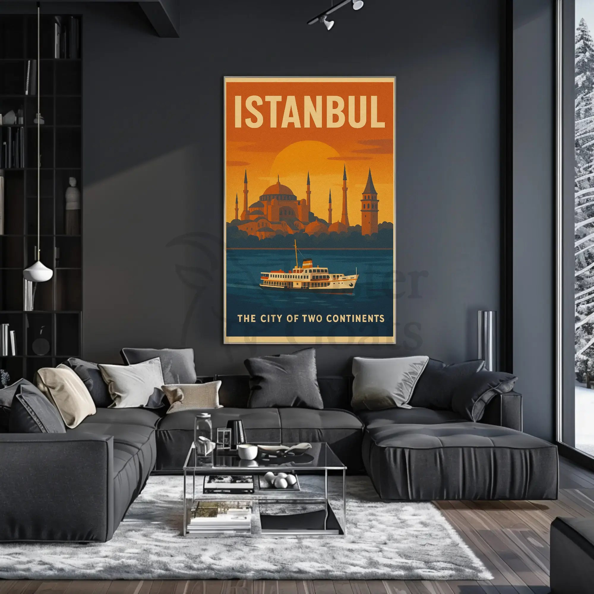 Istanbul's Timeless Beauty Retro Travel Poster PosterGoat