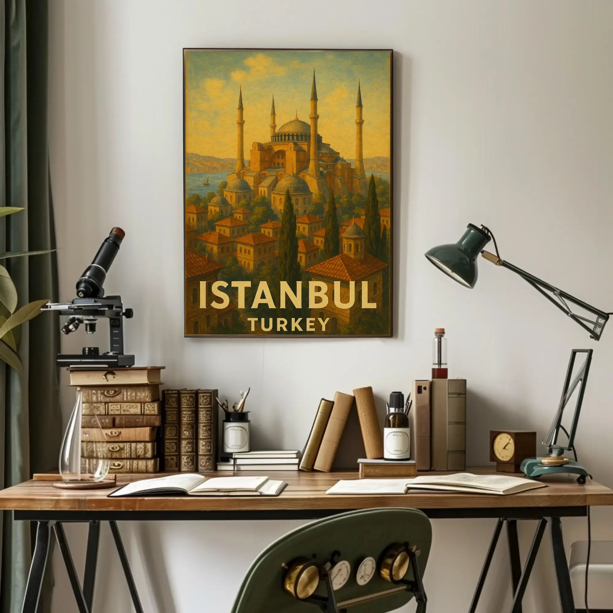 Istanbul's Timeless Charm Vintage Travel Poster PosterGoat