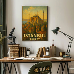 Istanbul's Timeless Charm Vintage Travel Poster PosterGoat