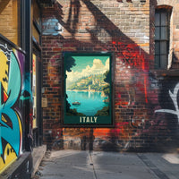 Italian Coastal Serenity Vintage Travel Poster PosterGoat