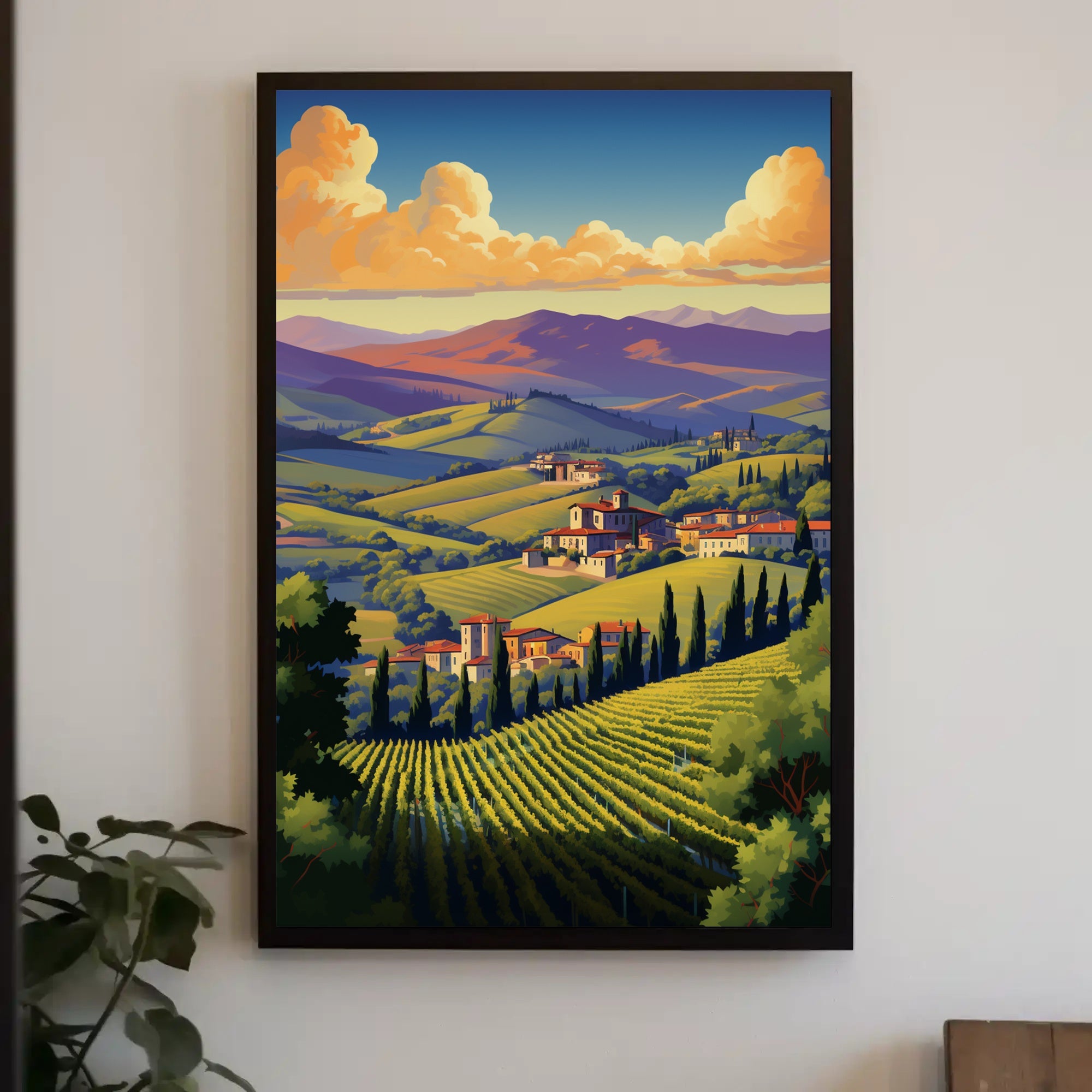 Italian Countryside Art: Tranquil Landscape Poster PosterGoat