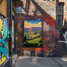 Italian Countryside Art: Tranquil Landscape Poster PosterGoat