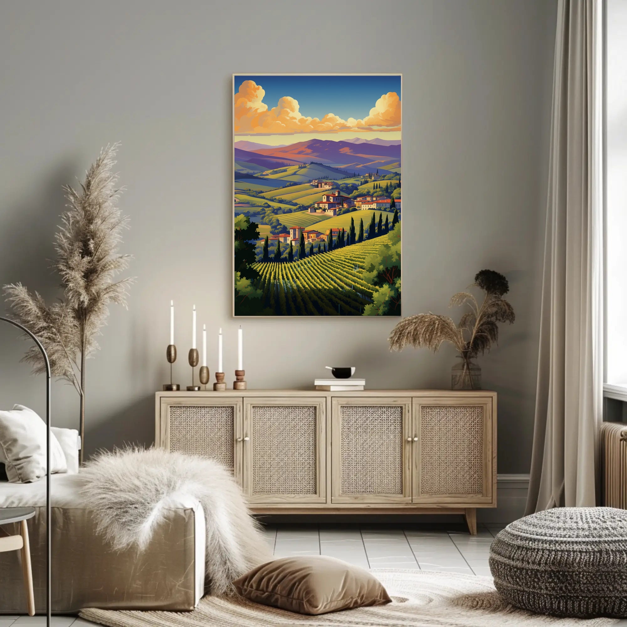 Italian Countryside Art: Tranquil Landscape Poster PosterGoat