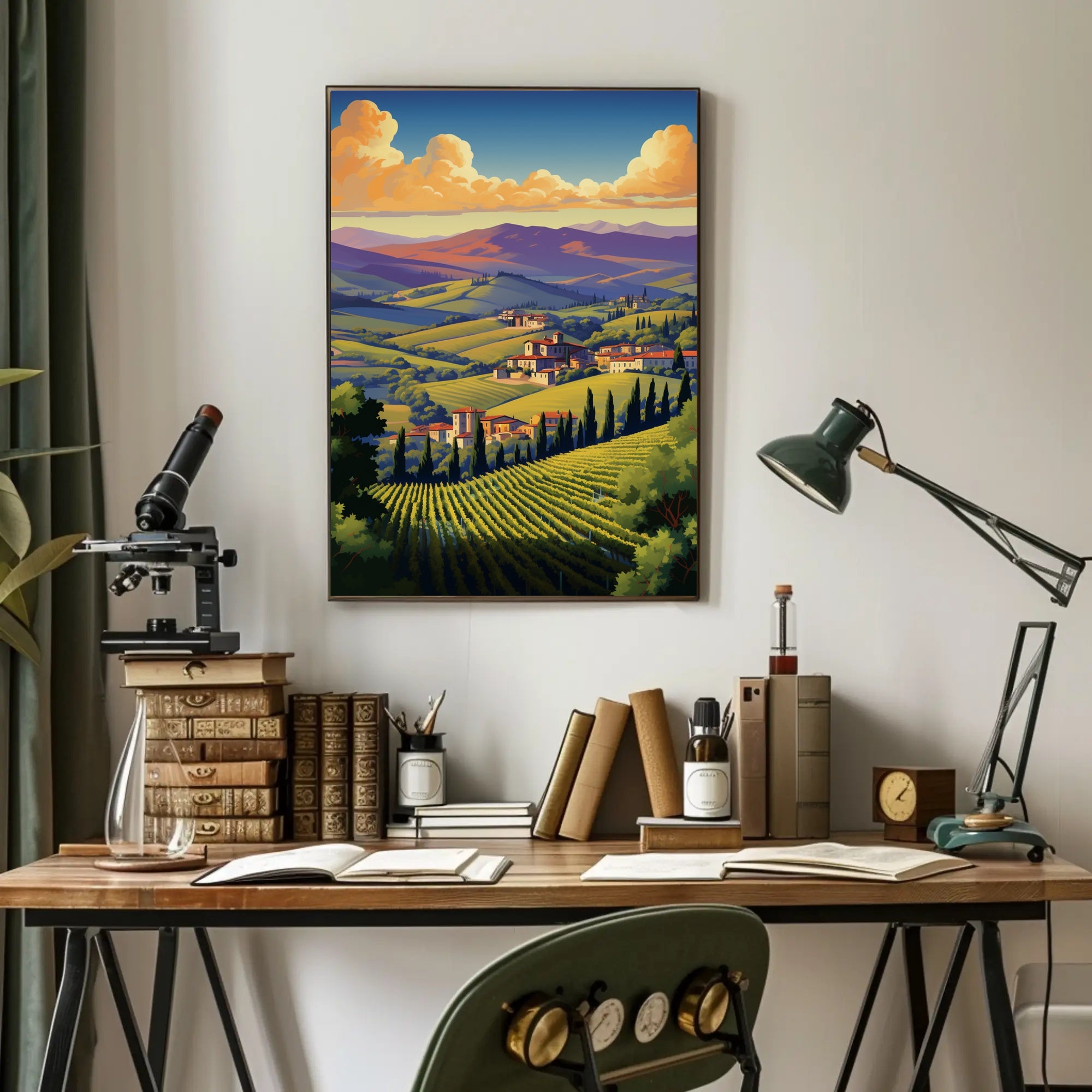 Italian Countryside Art: Tranquil Landscape Poster PosterGoat