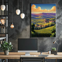 Italian Countryside Art: Tranquil Landscape Poster PosterGoat