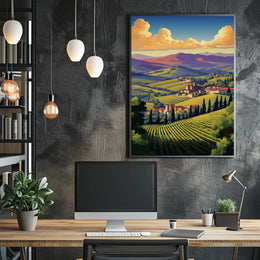 Italian Countryside Art: Tranquil Landscape Poster PosterGoat