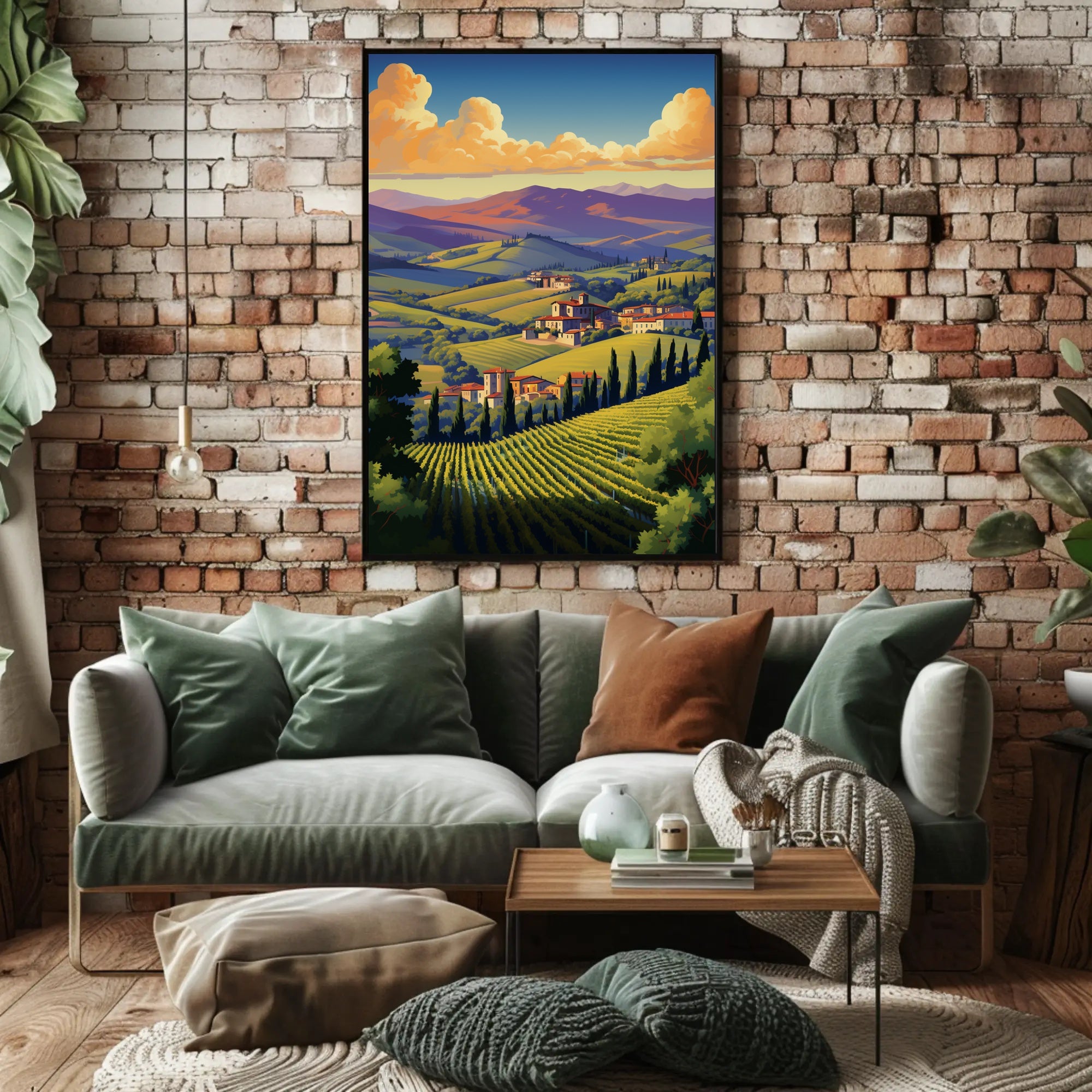 Italian Countryside Art: Tranquil Landscape Poster PosterGoat