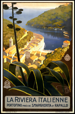 Italian Riviera Vintage Travel Poster PosterGoat