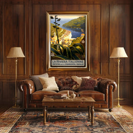 Italian Riviera Vintage Travel Poster PosterGoat