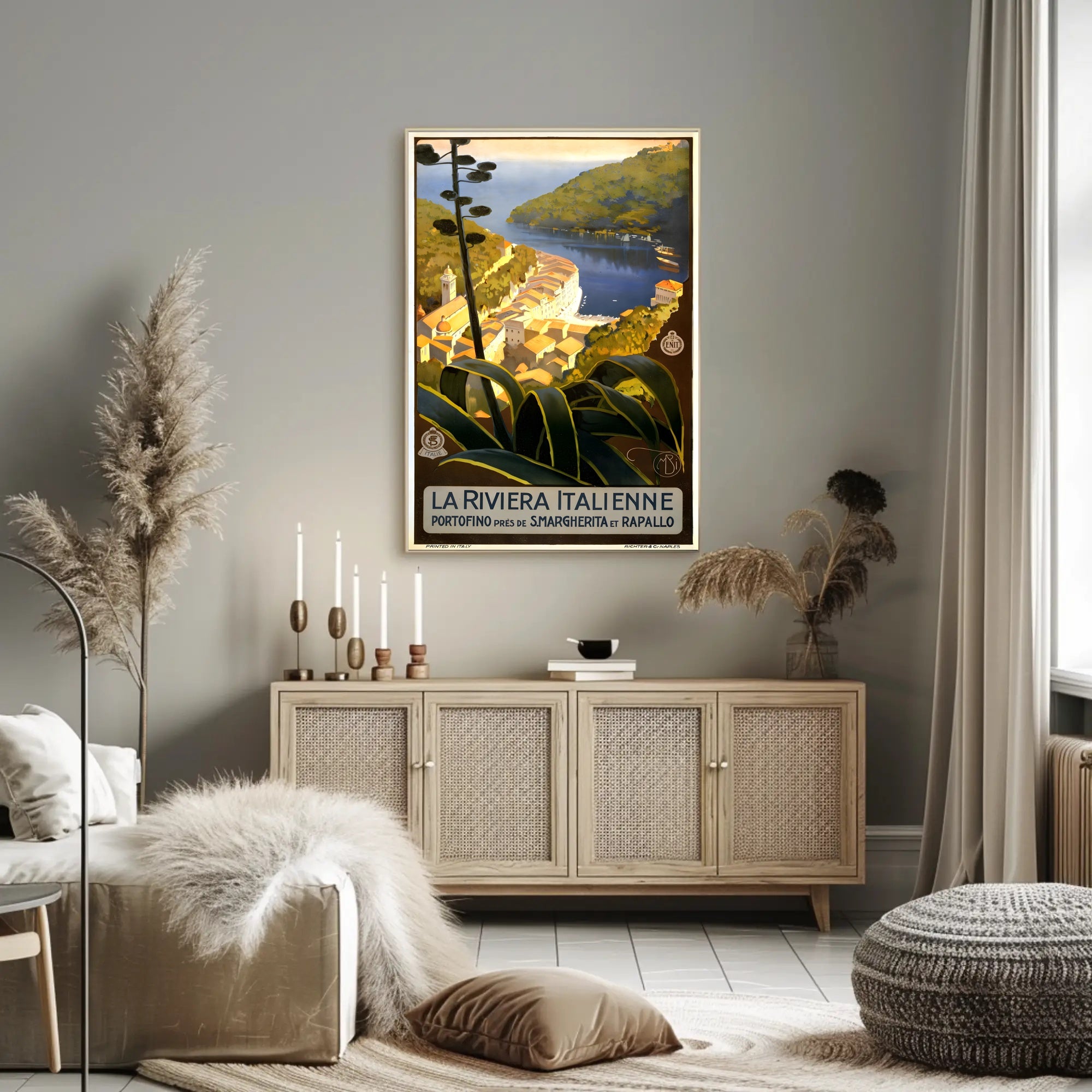 Italian Riviera Vintage Travel Poster PosterGoat