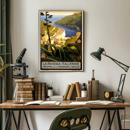 Italian Riviera Vintage Travel Poster PosterGoat