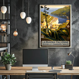 Italian Riviera Vintage Travel Poster PosterGoat