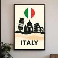 Italy's Iconic Landmarks Minimalist Travel Poster PosterGoat