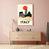 Italy's Iconic Landmarks Modern Travel Poster PosterGoat