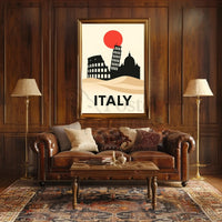 Italy's Iconic Landmarks Modern Travel Poster PosterGoat