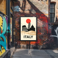 Italy's Iconic Landmarks Modern Travel Poster PosterGoat