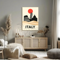 Italy's Iconic Landmarks Modern Travel Poster PosterGoat