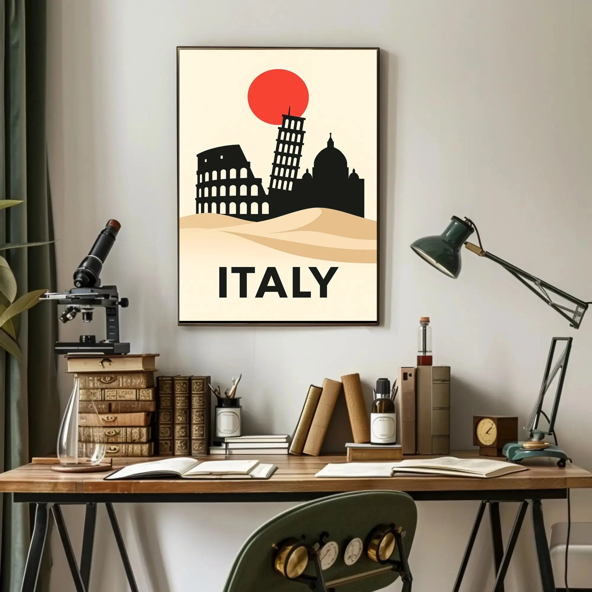 Italy's Iconic Landmarks Modern Travel Poster PosterGoat