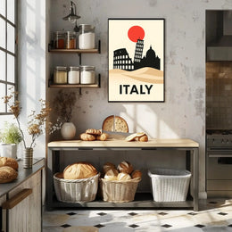 Italy's Iconic Landmarks Modern Travel Poster PosterGoat