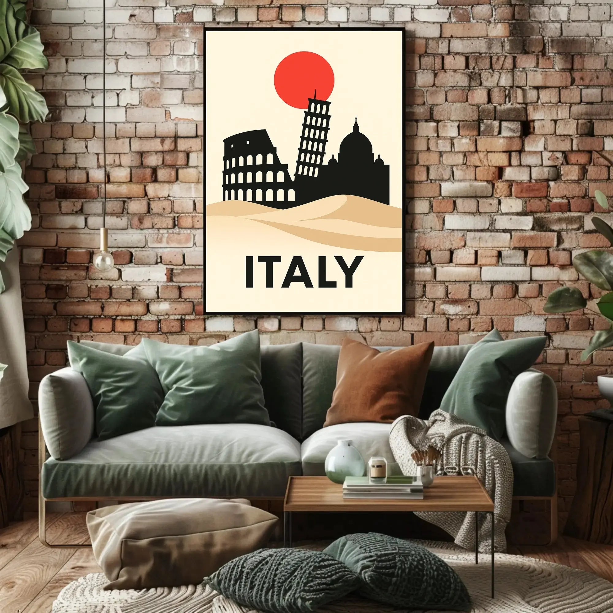 Italy's Iconic Landmarks Modern Travel Poster PosterGoat
