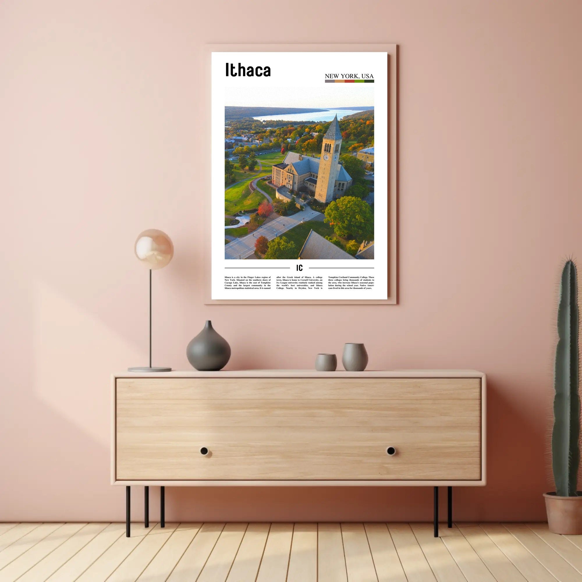 Ithaca Campus New York Travel Poster PosterGoat