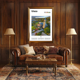 Ithaca Campus New York Travel Poster PosterGoat