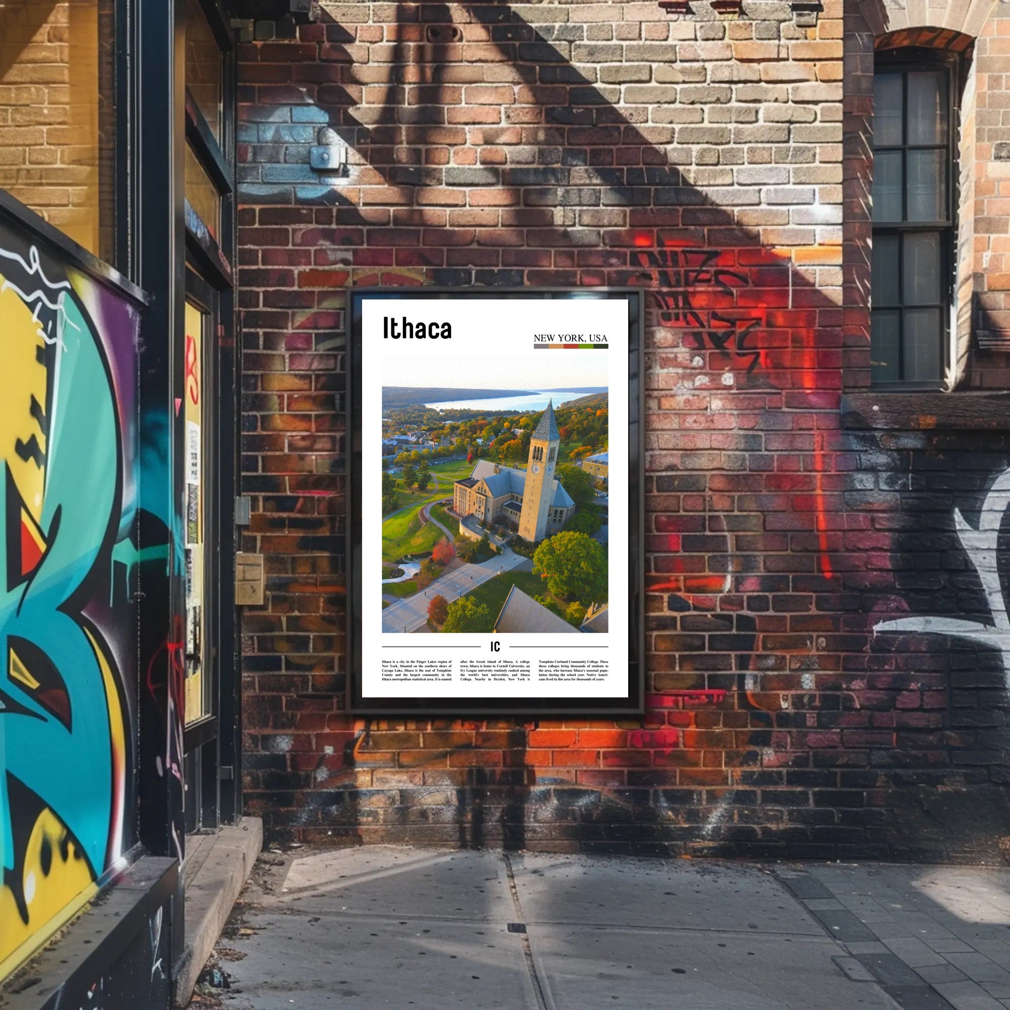 Ithaca Campus New York Travel Poster PosterGoat