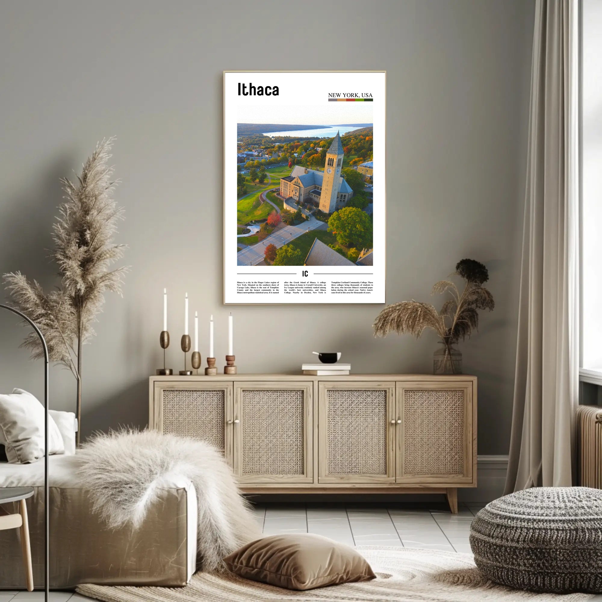 Ithaca Campus New York Travel Poster PosterGoat