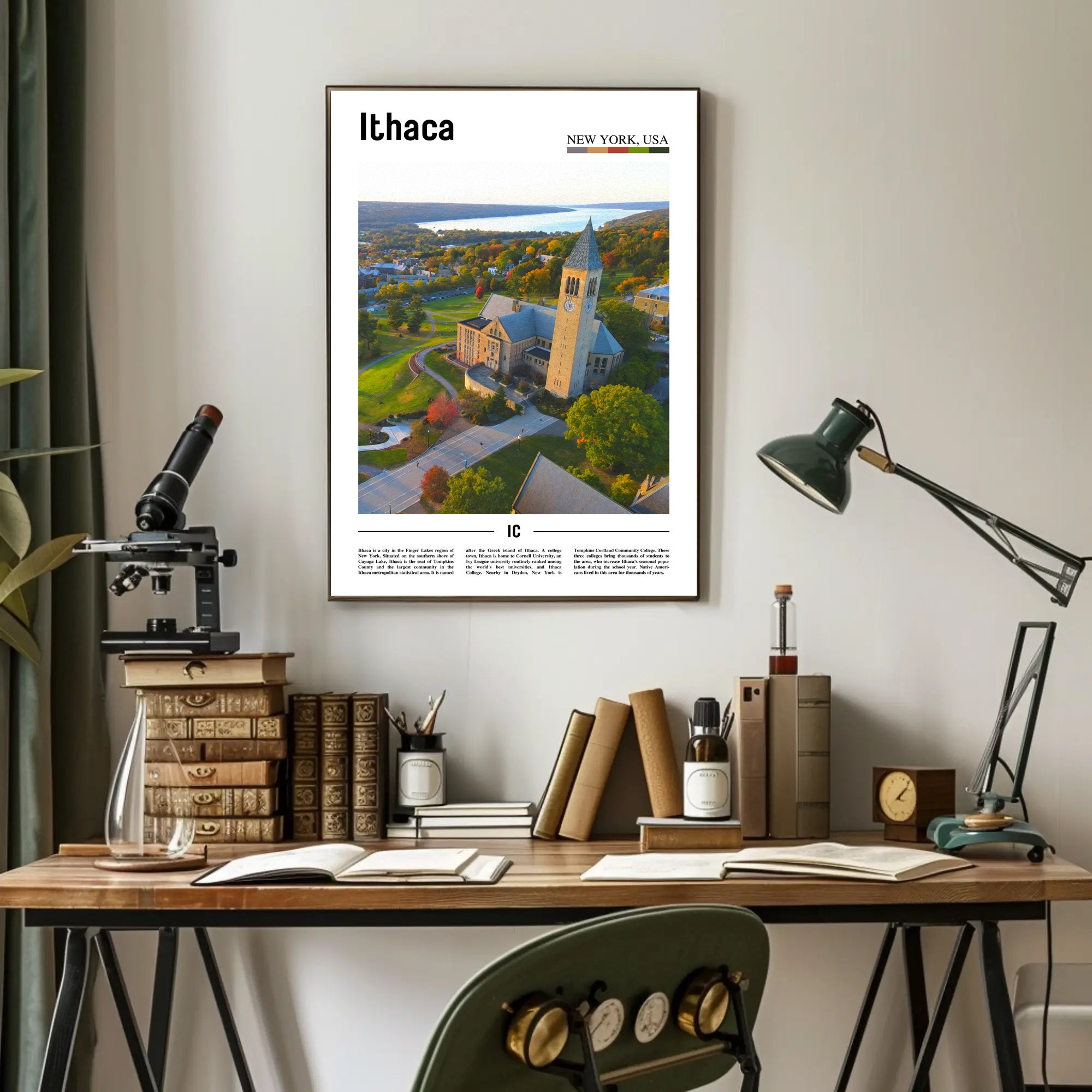 Ithaca Campus New York Travel Poster PosterGoat