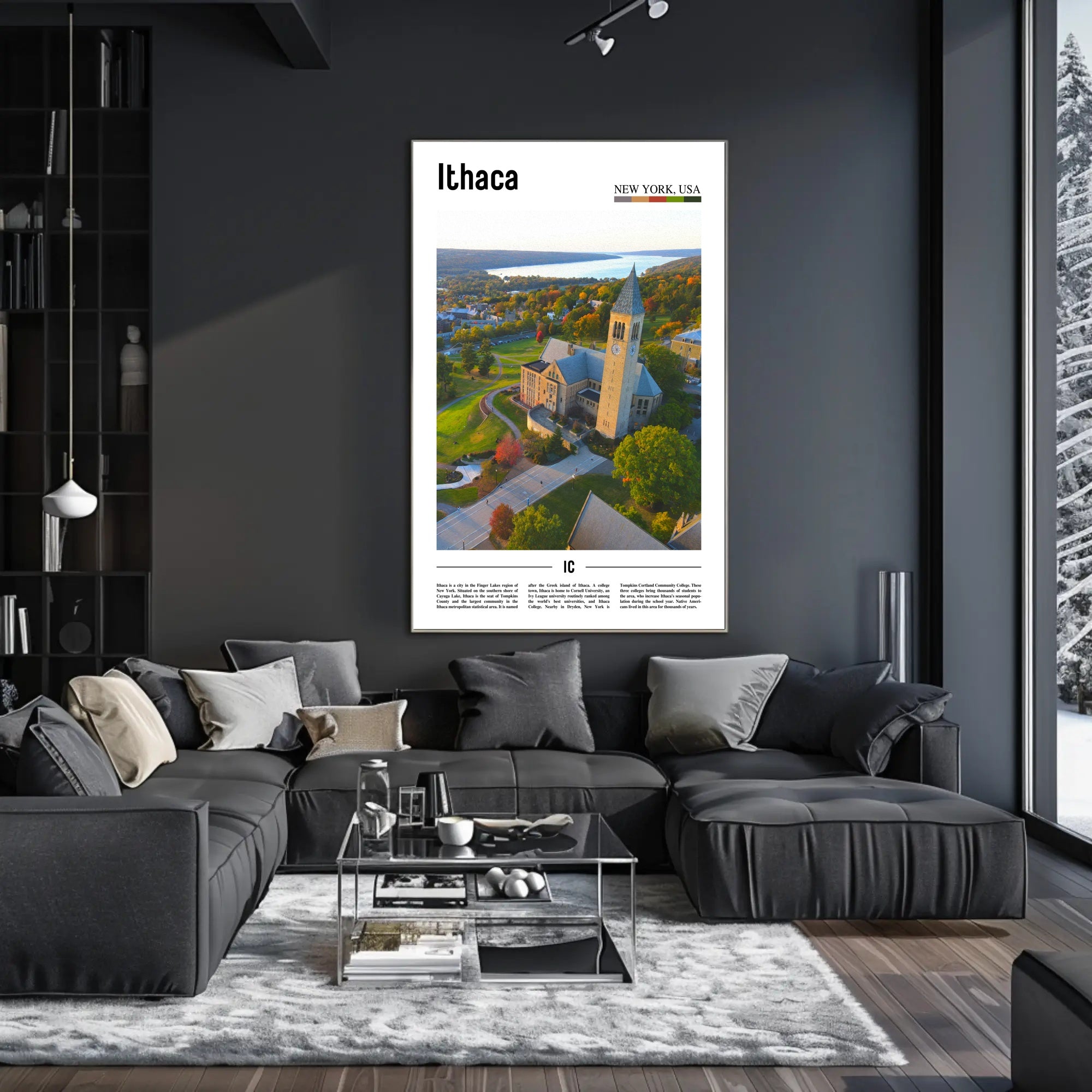 Ithaca Campus New York Travel Poster PosterGoat